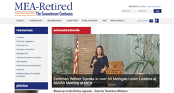 Desktop Screenshot of mea-retired.org